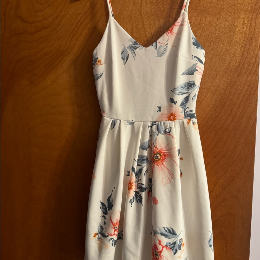 Floral Print Spaghetti Strap Dress